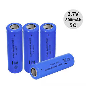 Литий-ионный аккумулятор LiCoO2 <span class=keywords><strong>3</strong></span>.7В 800мАч 14500, перезаряжаемый, цилиндрический, с платой защиты (PCB), сертифицированный CE, для фонариков/игрушек, -10~50°C, 400+ циклов - Product Image 3