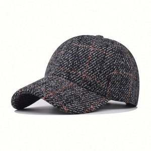 Gorras de Béisbol a Cuadros Gruesas Nuevas de Otoño Invierno al por Mayor, Sombreros de Moda para Hombres y Mujeres, Accesorios de Moda para la Cabeza - Product Image 4