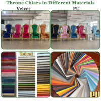 Chaises de trône de mariage modernes en fer métallique pour la décoration de mariage