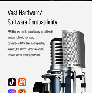 Pour Takstar SM-9 Studio enregistrement filaire Microphone bureau condensateur Microphone alimentation fantôme filtre Pop écran anti-vent pour Radio - Product Image 4