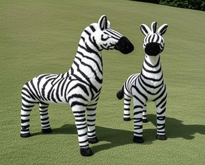 D121 Art de l'espace public Sculpture verte colorée Festival résistant au vent Décor 3D Point de repère urbain Esthétique Statues de fleurs grandeur nature - Product Image 3