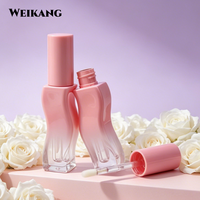 Tube d'huile à lèvres transparent portable, impression personnalisée du logo WK, mini flacon vide pour gloss à lèvres avec couvercle en forme de cœur, porte-clés, emballage cosmétique