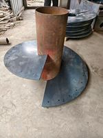 Lame de tarière spirale monobloc Q345B à dents coniques pour le forage de sols/argile, épaisseur et pas personnalisables pour engins de génie civil
