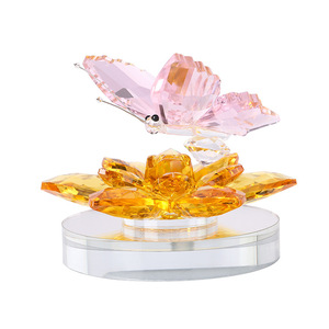 Crystal Glass Butterfly Ornament Luxury Car Dashboard Decor <b>Gift</b> For Wedding Birthday - Product Image 5