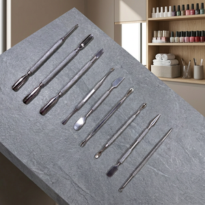 Kit de repousse-cuticules en acier inoxydable double extrémité, outils de manucure et pédicure, manche texturé, réutilisable, pour soins des ongles, en boîte, pour salon - Product Image 5
