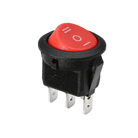 Siège noir bouton rouge cuivre environnemental 3 positions leci rs606 interrupteur à bascule rond