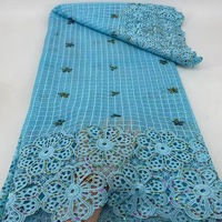 Nouvelle dentelle africaine brodée soluble dans l'eau, tissu de dentelle africaine pour robe de mariée, robe de soirée