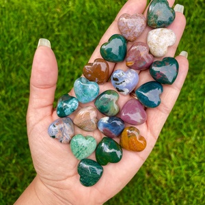Cristal de Jaspe Oceánico Natural de Alta Calidad, Colorido, Tallado en Forma de Corazón, Pulido, para Sanación con Feng Shui, Venta al Por Mayor - Product Image 3