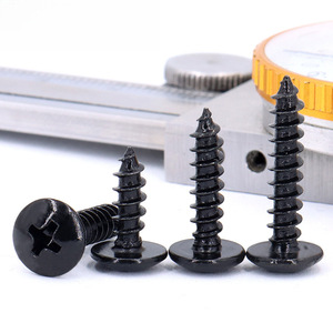 Tornillos de Rosca Autoperforantes Zhida Hengxin M3 M3.5 M4 M5 M6, Cabeza Cruzada, Cabeza Plana, Acero Endurecido Negro, Rosca Gruesa, Uso Industrial - Product Image 2