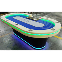 Table de poker LED de haute qualité YH 102 pouces pour 10 joueurs, table de poker professionnelle, casino, Texas Hold'Em