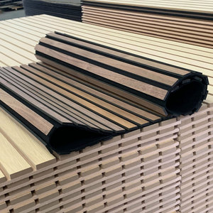 Service OEM/ODM, vente en gros d'usine, panneau mural acoustique en bois à lattes, panneau mural flexible insonorisant en bois massif - Product Image 1