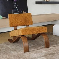Fauteuil individuel de style Wabi-Sabi moderne, design créatif en forme de traîneau, mobilier de maison en métal