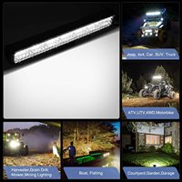 Barre lumineuse de travail LED 12V 24V, faisceau combiné spot et large, pour SUV, UTV, Lada Niva, 4x4, camion, bateau, accessoires automobiles