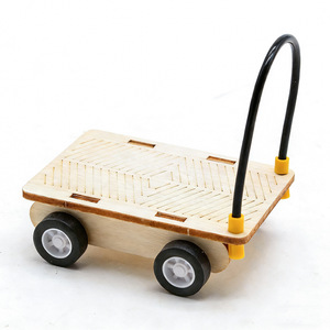 Chariot à main plat modèle 1, kit en bois, jouet éducatif à commande manuelle pour enfants, expérience scientifique - Product Image 4