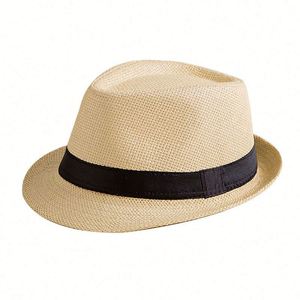 Spring Summer Cheap Promotional Gift Men Women Custom Printed Logo Trilby Paper Straw Fedora <b>Hat</b> - Product Image 2