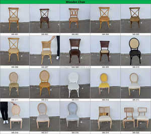 Chaise de salle à manger en rotin à dossier croisé LEDA X, chaises de banquet en bois pour mariages, événements, restaurants, style ferme - Product Image 5