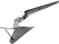 Accessoires de pièces marines de qualité supérieure 316 matériel en acier inoxydable bateau ancre pivotante miroir poli 10kg ancre de charrue pour bateau