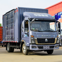 Truk Ringan Pintar Sinotruk Sistem Cerdas Truk Listrik 4x2 Diesel Kendaraan Utilitas dengan Bak Truk Van