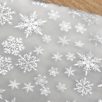 Papier cadeau personnalisé en papier de soie enduit imperméable et résistant à la graisse avec motif flocon de neige en feuille d'argent