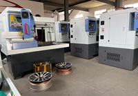 Nouveau modèle CNC tour alliage roue réparation Machine avec diamant coupe roue jante tour Horizontal métal CNC ferroviaire roue tour