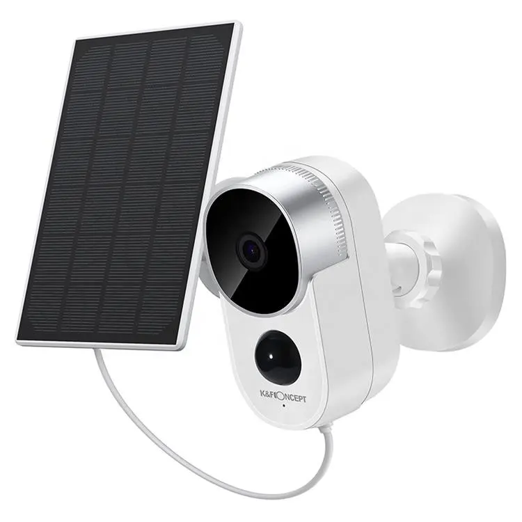 K & F Concept sensore di luce ricaricabile senza fili sistema di telecamere di sicurezza solare pannello solare esterno wifi