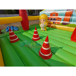 Toddler playzone outdoor commercial bounce <b>house</b> with slide castillo hinchable <b>inflatable</b> construction playground - Product Image 5