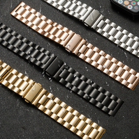 Bracelet de montre mécanique classique en acier inoxydable de haute qualité à trois maillons, personnalisable, modèle 2026