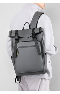 Men's Fashionable Large Capacity 17.3 Inch <b>Computer</b> <b>Backpack</b> Casual Sport Styles Cross-Border Travel Pack Zipper Polyester - Product Image 6