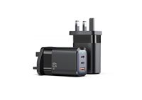 Adaptateur secteur portable 100W USB-C 4 ports à charge rapide pour téléphone portable et ordinateur portable, fonction PD QC 3.0, OTP OVP, pour voyages aux États-Unis, en Europe et au Royaume-Uni