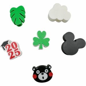 New 10Mm Thân Thiện Với Môi Tái Sử Dụng CE Chứng Nhận Kích Thước Lớn Nhựa Lá Rơm Toppers Phim Hoạt Hình Rơm Bìa Cap Cho Thanh Phụ Kiện - Product Image 2