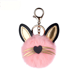 Portachiavi con puffball in vero Poms - Product Image 3