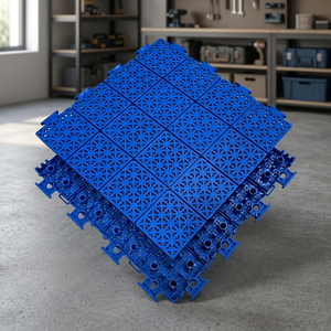 AquaGrid Blue Interlocking PP <b>Tiles</b> – Premium Snap-Together <b>Plastic</b> Flooring Solution for Sports & Recreation Areas - Product Image 5