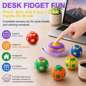 Nouveau Fidget Spinner Balle à Engrenages Imprimée en 3D, Jouet Sensoriel Anti-Stress à Presser et à Rotater pour Enfants et Adultes, Cadeau de Bureau, Vente en Gros - Product Image 5