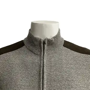 Casual Fashion Daily Hooded Cardigan Black White Men Men Sweater Uniform Custom Wool Knit Sweater Mens