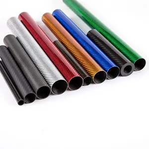 工厂高品质3k彩色碳纤维管16毫米25毫米28毫米30毫米