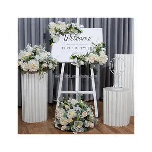 Wedding Simulation Flower Wedding Background Arch T Stage Triangle Welcome Decorative Artificial Flower
