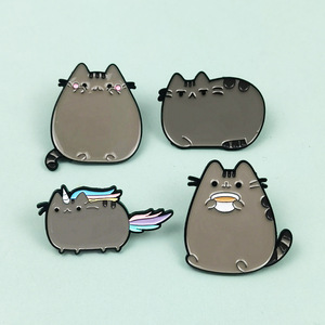 귀여운 고양이 에나멜 핀, 카와이 뚱뚱한 고양이 라펠 브로치, 만화 새끼 고양이 배지 (웨딩 백팩, 모자용) - Product Image 3