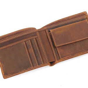 For Men's Full Grain Crazy Horse Leather Genuine Leather Slim Waterproof RFID Blocking Credit Purse Card Holder - Product Image 2