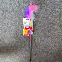 Vente en gros Pet Teaser Chat Bâton Jouet Coloré Interactif Teasing Jouet Doux Drôle Vers Chat Jouet