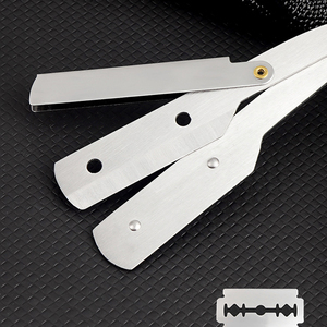 มีดโกนหนวดสแตนเลสแบบพับได้ ใบมีดเดี่ยว สำหรับโกนหนวดและกำจัดขน - Product Image 5