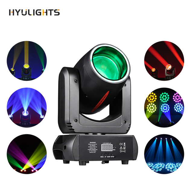 180W LED Beam 3D Moving Head Light Mini DJ Disco Stage Light with DMX Control for Party Spots