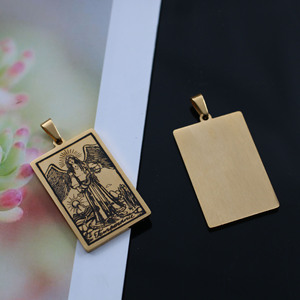 Popular Europeo Americano Vintage Acero inoxidable 22 piezas <span class=keywords><strong>Tarot</strong></span> colgante, 18K chapado al vacío titanio hombres collar suministros N30 - Product Image 6