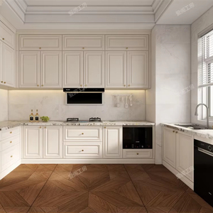 Luxo estilo italiano cozinha armários madeira maciça Design moderno com ilha & Shaker armário portas conjunto completo