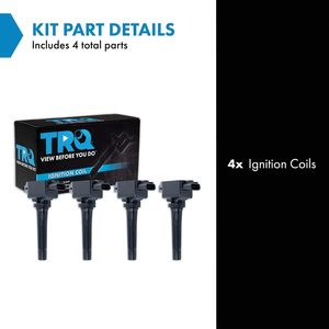 TRQ Zündspulen-Set 4-teilig 4x8x3 Zoll für <span class=keywords><strong>3</strong></span> 12-23 6 16-21 CX-<span class=keywords><strong>3</strong></span> 20-23 CX-30 13-22 CX-5 16-23 CX-9 16-23 MX-5 Miata - Product Image 2