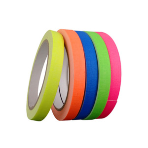 Offre Spéciale visible rougeoyante blacklight réactif néon fluorescent coloré adhésif gaffer d'avertissement lumineux marquage bande de tissu de coton - Product Image 4