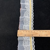 Accessoires de vêtements pour enfants écologiques vintage en dentelle florale brodée électronique avec motif chien, col en maille et poignets doux