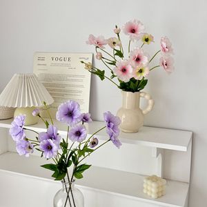 Flores Artificiales de Ranúnculo Yasunobu, Ramas Individuales de Seda Amarilla, Decoración para el Hogar, Accesorios para Bodas - Product Image 3