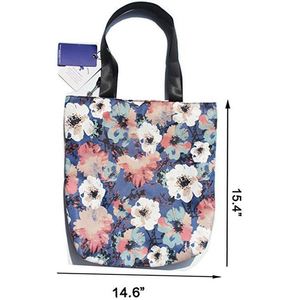 Sac fourre-tout floral original de l'usine BSCI, grand sac à bandoulière pour femme avec logo personnalisé, idéal pour la gym, la randonnée, les pique-niques, les voyages, la plage et les souvenirs. - Product Image 2