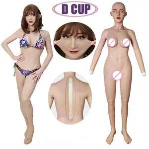 Silicone Female Cyberskin Body Suit One-Piece Tight Zentai CD TD Transgender Pussy Breast Form Crossdresser