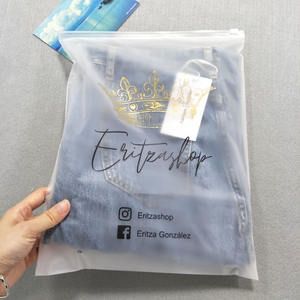 कस्टम मुद्रित लोगो कपड़े पैकेजिंग जिपर बैग स्लाइड ज़िप लॉक शर्ट अंडरवियर फ्रॉस्टेड मैट पैकिंग कपड़े प्लास्टिक बैग - Product Image 3